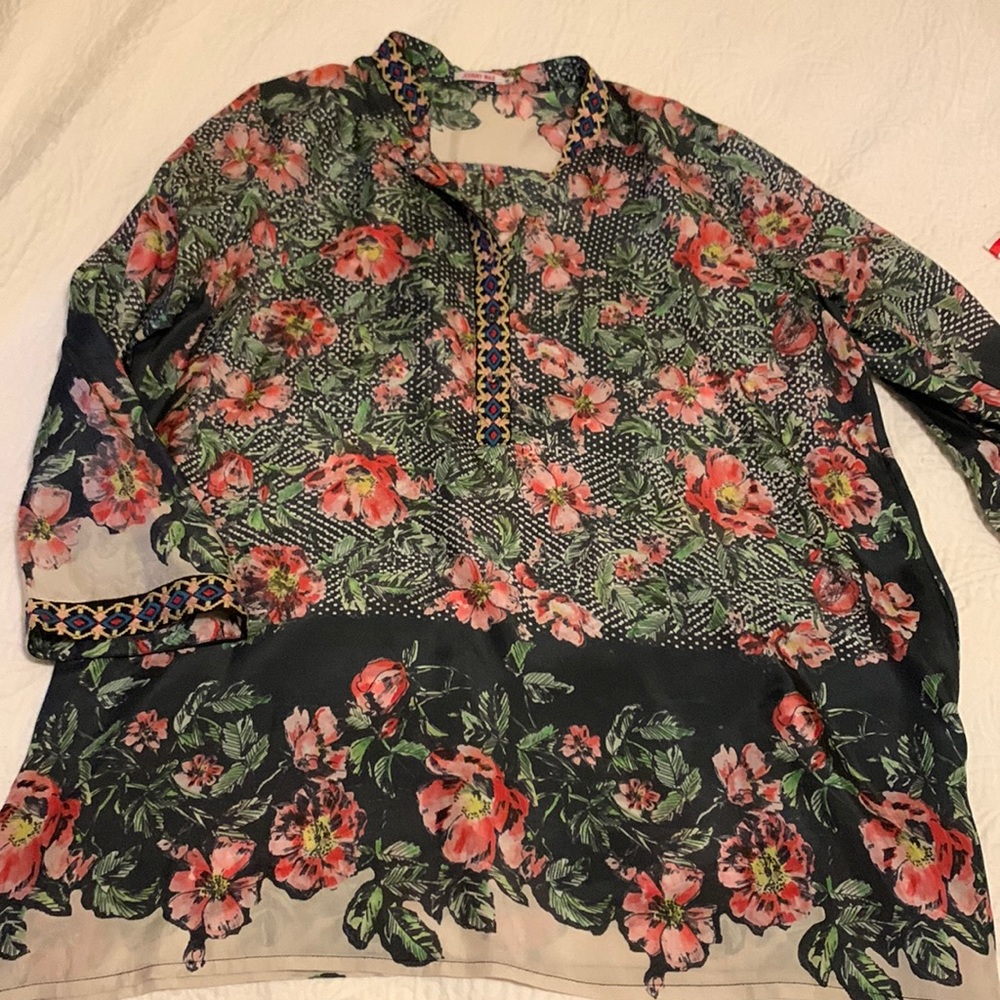 Silk Johnny Was tunic. Worn once.